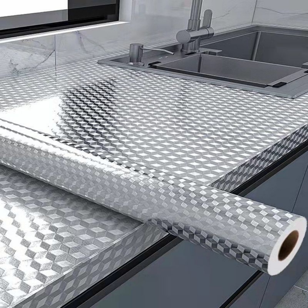 Commercial Kitchen Warmer - Aluminiumfolie Küchenherd-Aufkleber, Ölfester Wasserdichter Feuerfester Hitzebeständiger