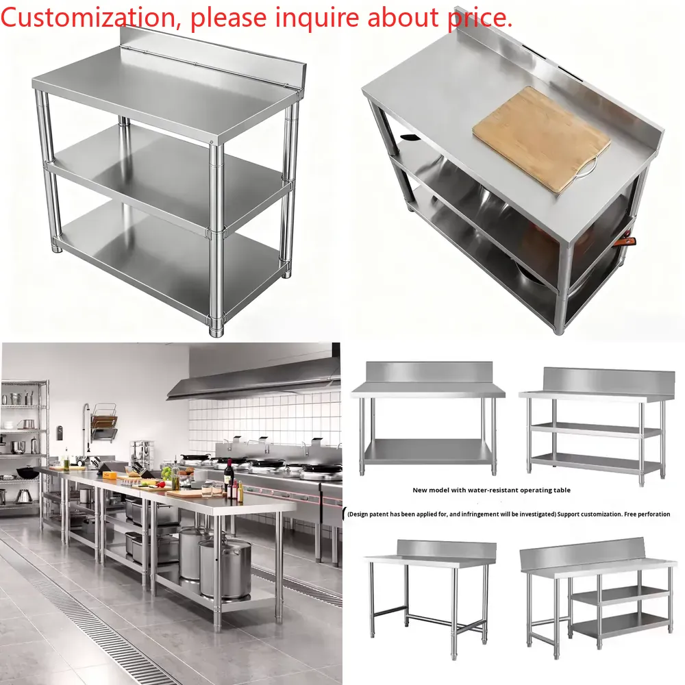 Commercial Kitchen Backsplash - Gewerbliche Küchenarbeitsplatte aus Edelstahl mit Rückwand