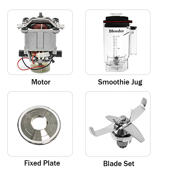 Commercial Kitchen Mixer - Hochleistungs 1,8L Gewerbliche Küchenausrüstung Weißer Hochleistungsmixer