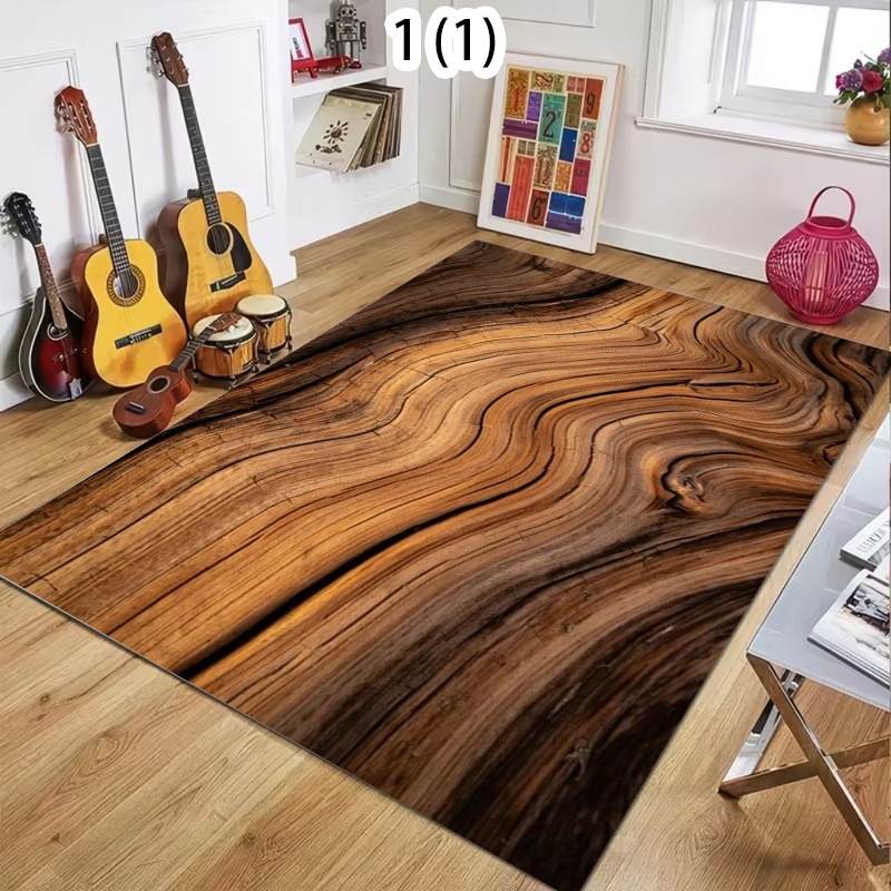 Commercial Kitchen Mats - Teppich mit natürlicher Holzmaserung, braun, rustikale