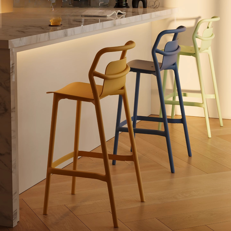 Commercial Kitchen Counter - Barhocker im Designer-Stil, verdickte Kunststoffstühle mit