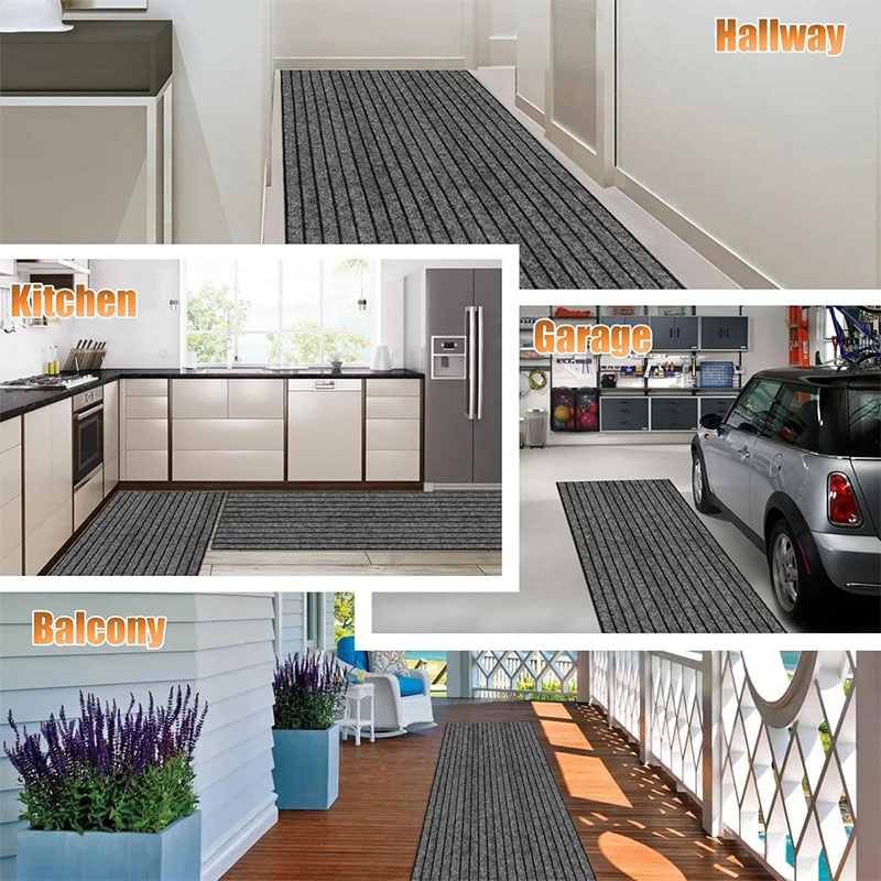 Commercial Kitchen Door - Einfarbiger gestreifter Teppich, Küchentürmatte, Bodenmatte, Raumdekoration,