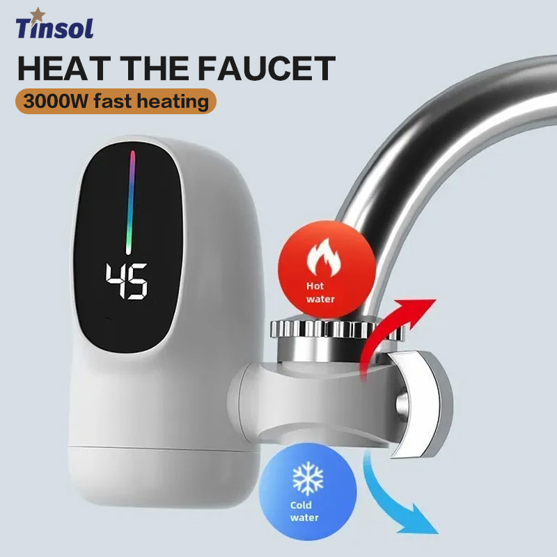 Commercial Kitchen Mixer - TINSOL 3000 W Instant-Warmwasserhahn, Warm- und