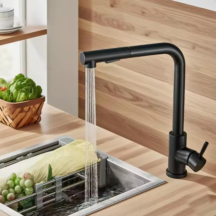 Commercial Kitchen Mixer Tap - Schwarze Ausziehbare Küchenarmatur Zwei Modelle Strahl-Sprühdüse