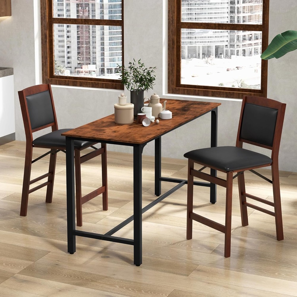 Commercial Kitchen Counter - 2er-Set Stühle in Thekenhöhe, 24,5 Zoll
