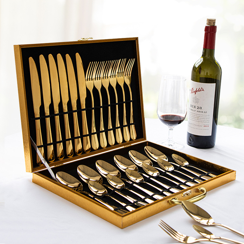 Commercial Kitchen Knife Set - 24-teiliges Besteckset aus Edelstahl für Messer,