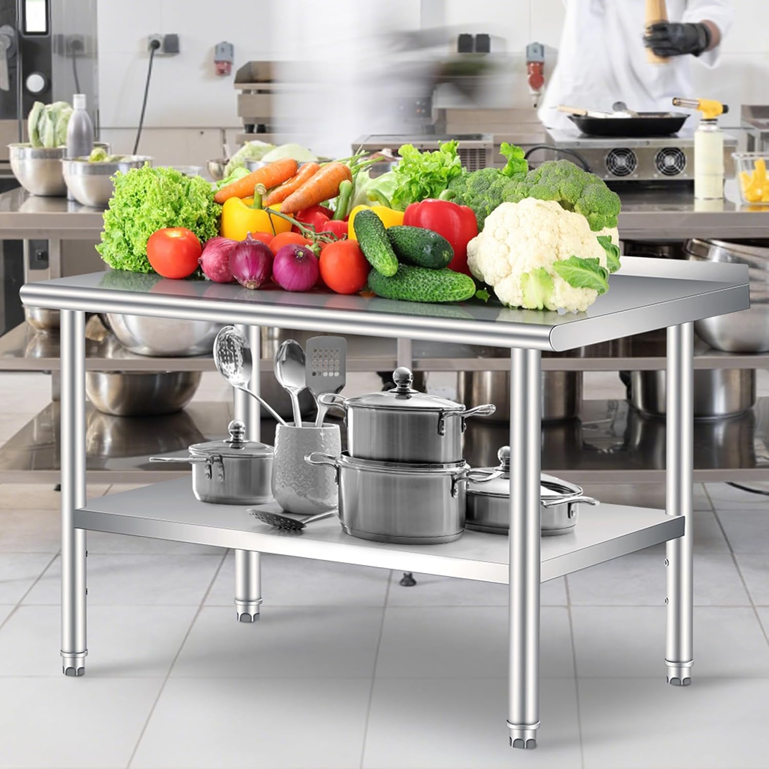 60 x 24 Zoll Edelstahl-Arbeits – Commercial Kitchen Backsplash Bewertung und Preis