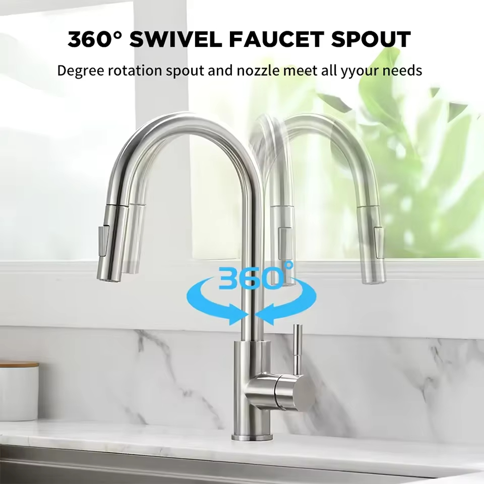 Schwarz-Silberner Küchenhahn,  – Commercial Kitchen Mixer Tap Bewertung und Preis