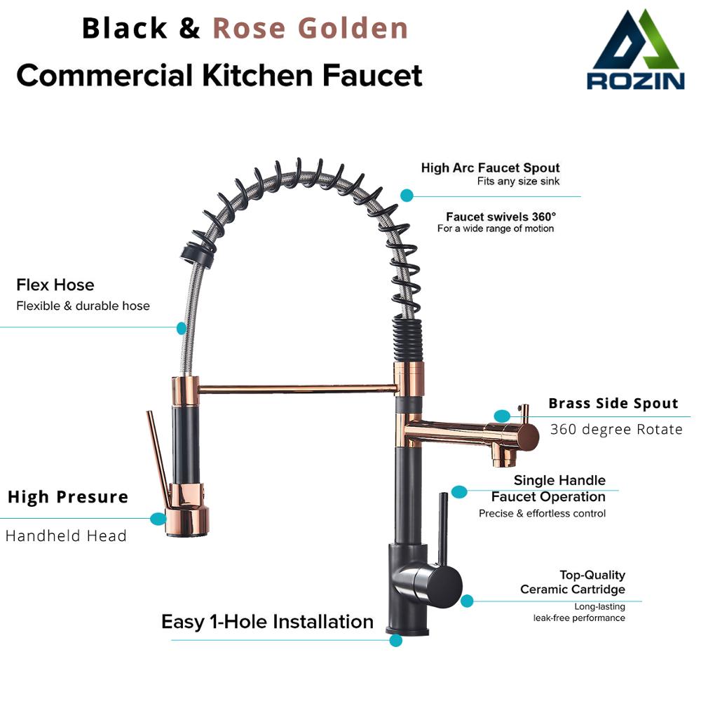 Rozin Schwarzer Küchenarmatur  – Commercial Kitchen Mixer Tap Bewertung und Preis