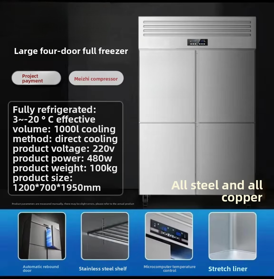 Gewerblicher 4-Türiger Gefrier – Commercial Kitchen Door Bewertung und Preis
