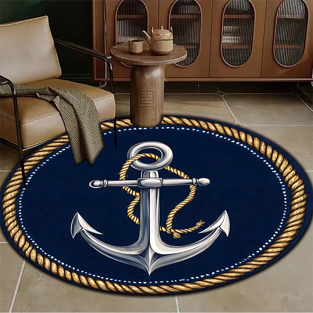 Marineblaue runde Matte mit An – Commercial Kitchen Mats Bewertung und Preis