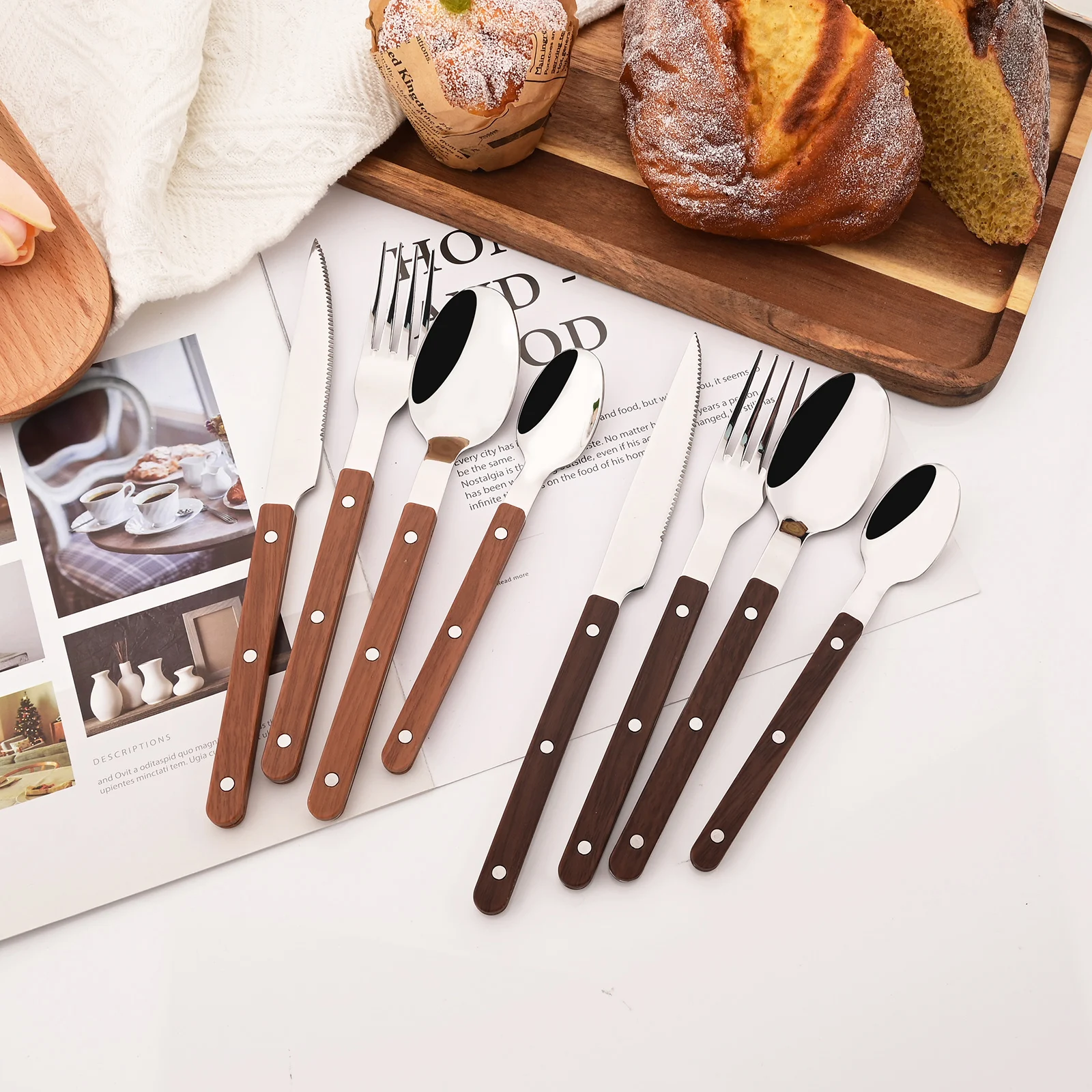 5/20Pcs Nachahmung Holz Silber – Commercial Kitchen Knife Set Bewertung und Preis