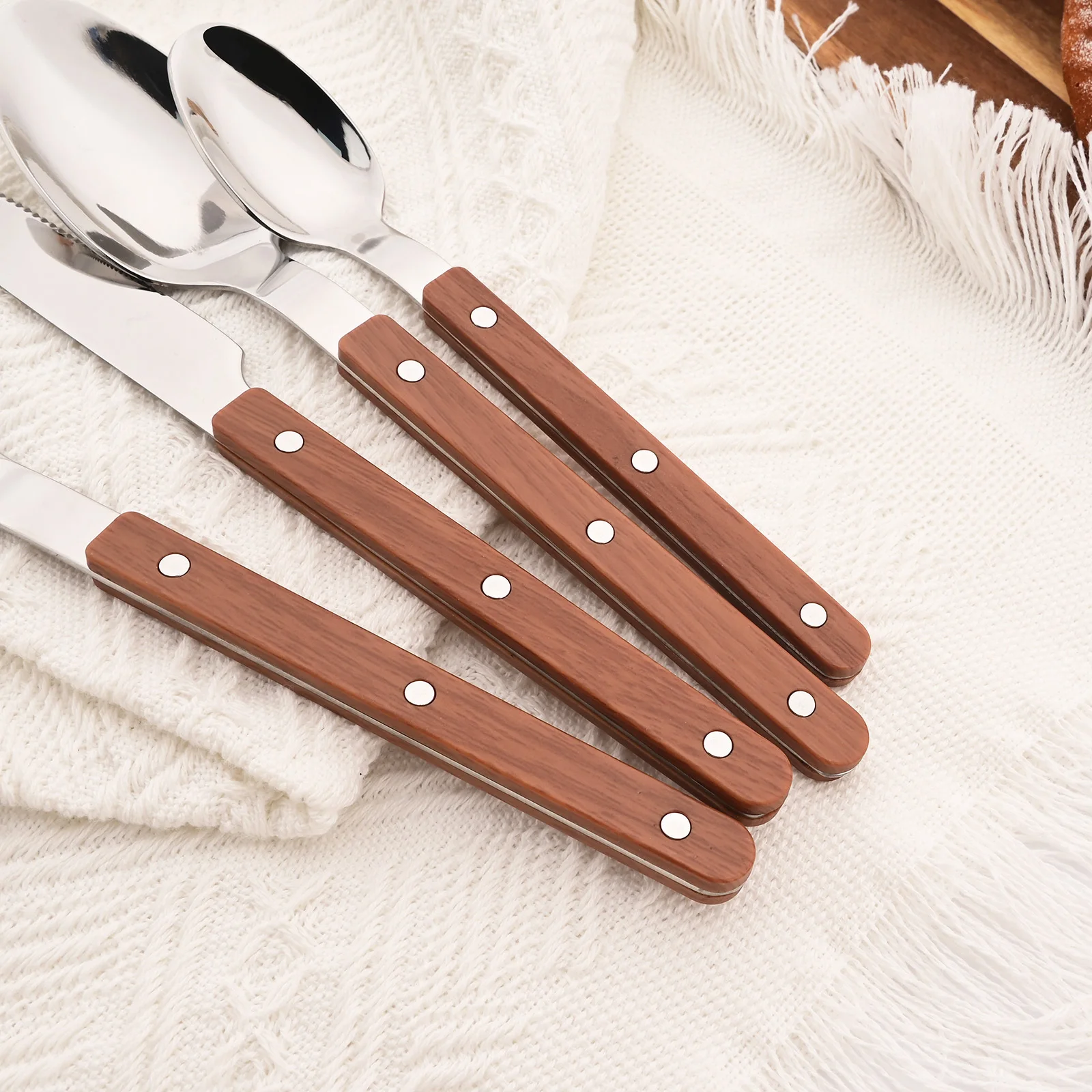 5/20Pcs Nachahmung Holz Silber – Commercial Kitchen Knife Set Bewertung und Preis