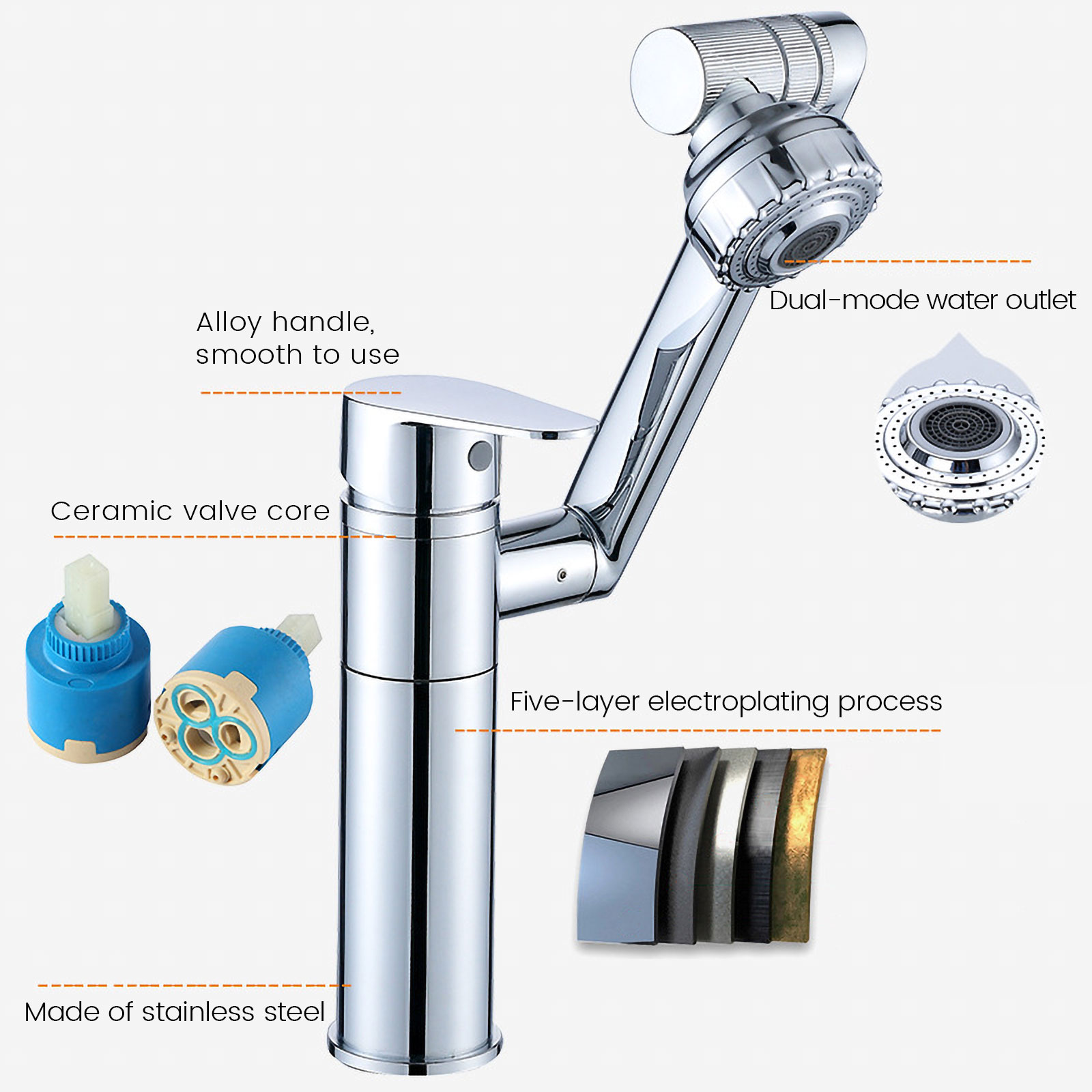 1080 Grad Becken Wasserhahn Kü – Commercial Kitchen Mixer Tap Bewertung und Preis
