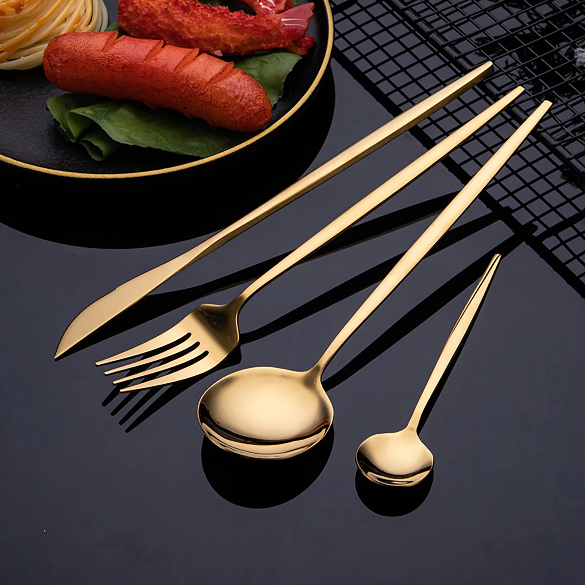 16Pcs Gold Geschirr Edelstahl  – Commercial Kitchen Knife Set Bewertung und Preis